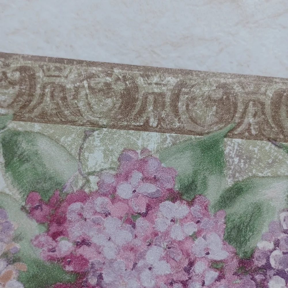 Wallpaper Border Vintage Lilac Hydrangeas